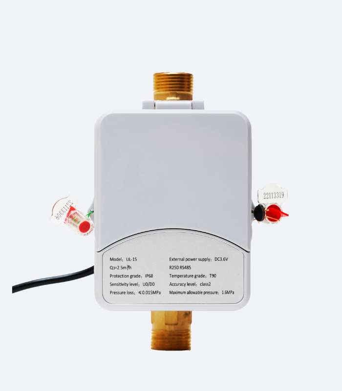 Ультразвуковой водомер DN15, R250, IP68, 1,6 МПа, интерфейс RS485, интерфейс MBUS, корпус из латуни T90 UZMETER