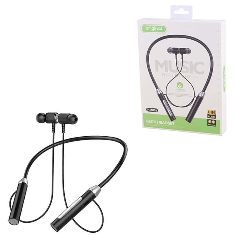 Беспроводные Bluetooth-наушники HM01a с шейным ободком и магнитными стереонаушниками