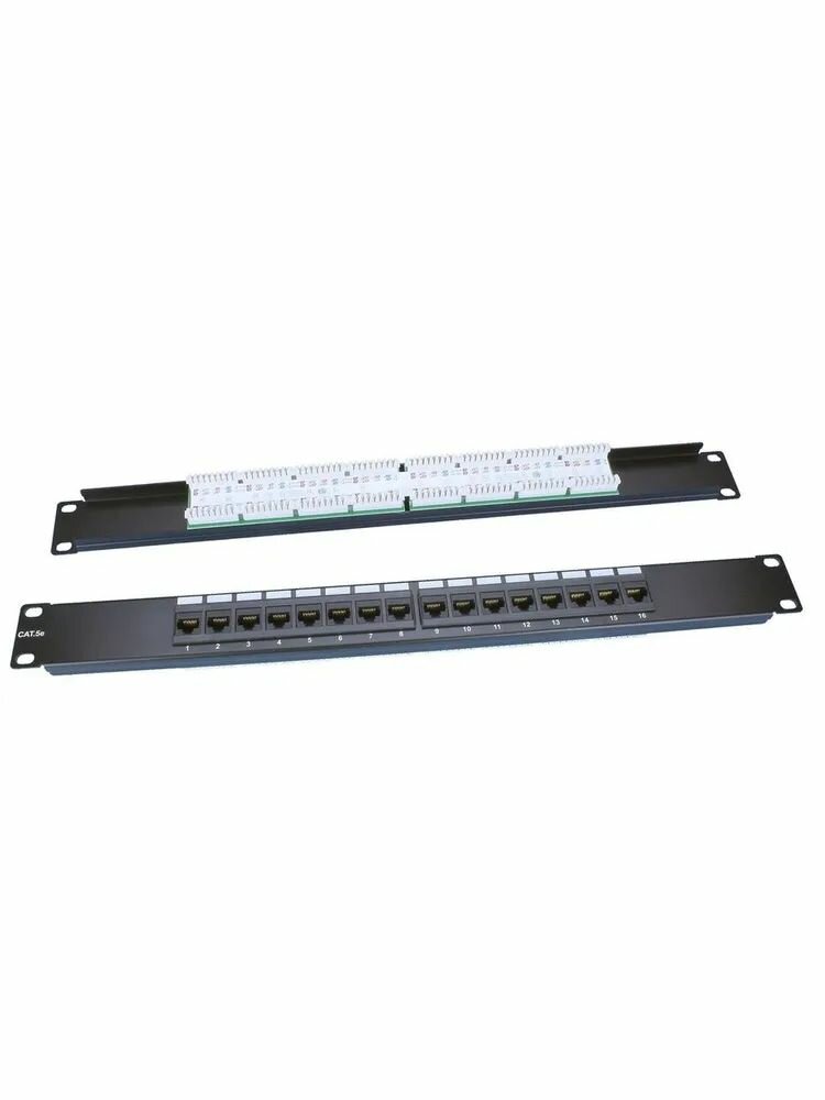 Патч-панель 19" Hyperline PP3-19-16-8P8C-C5E-110D — фото 1