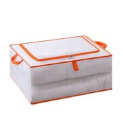 Коробка органайзер для хранения Yiwu с молнией, 55х49х19 см, белый