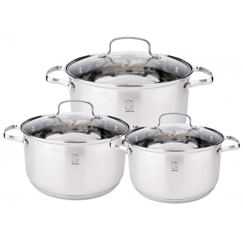 Набор кастрюль SwissGold Taurus SG-18079 6 пр., серебристый