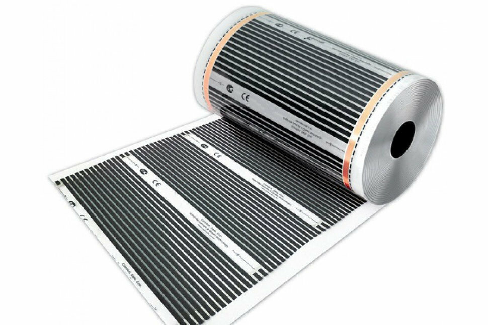 фото Теплый пол Инфракрасная греющая пленка полосатая, 220 Вт/м2 50см/2м