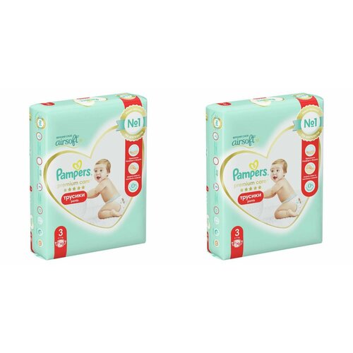 фото Pampers подгузники-трусики premium care pants, midi, 6-11 кг, 70 шт, 2 уп