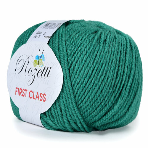 фото Пряжа rozetti first class. 50% мериносовая шерсть, 50% микрофибра, 50гр/115м, (149-34 изумрудный) 1 упаковка (10 мотков)