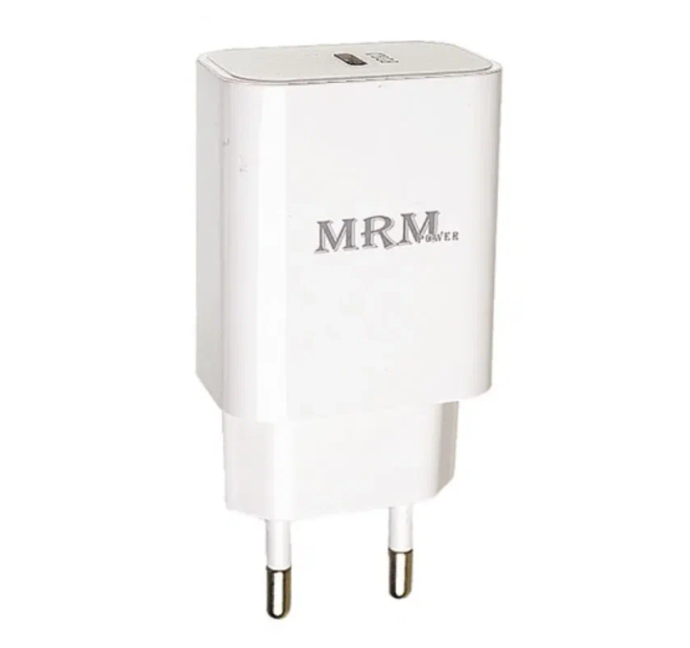 Сетевое зарядное устройство MRM XQ50 PD 20W с кабелем Type-C to Lightning 1м (White) — фото 1