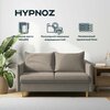 Диван-кровать HYPNOZ Avi, велюр, светло-бежевый - изображение