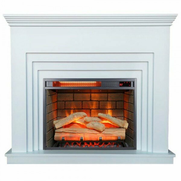 фото Электрокамин InterFlame Бейкер с очагом Antares IF-EF13-23 LED Белый