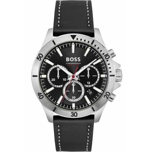 фото Наручные часы boss, серебряный, черный