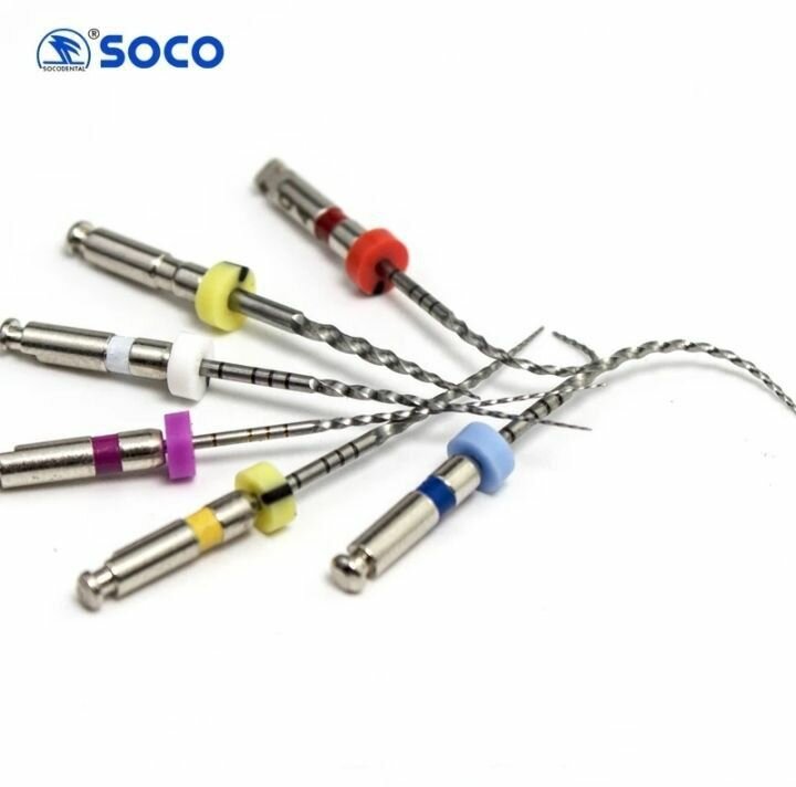 SOCO SC PLUS. 25 mm ассорти. Эндодонтические машинные файлы с памятью формы NiTi (никель-титановые) для обработки корневых каналов зубов.