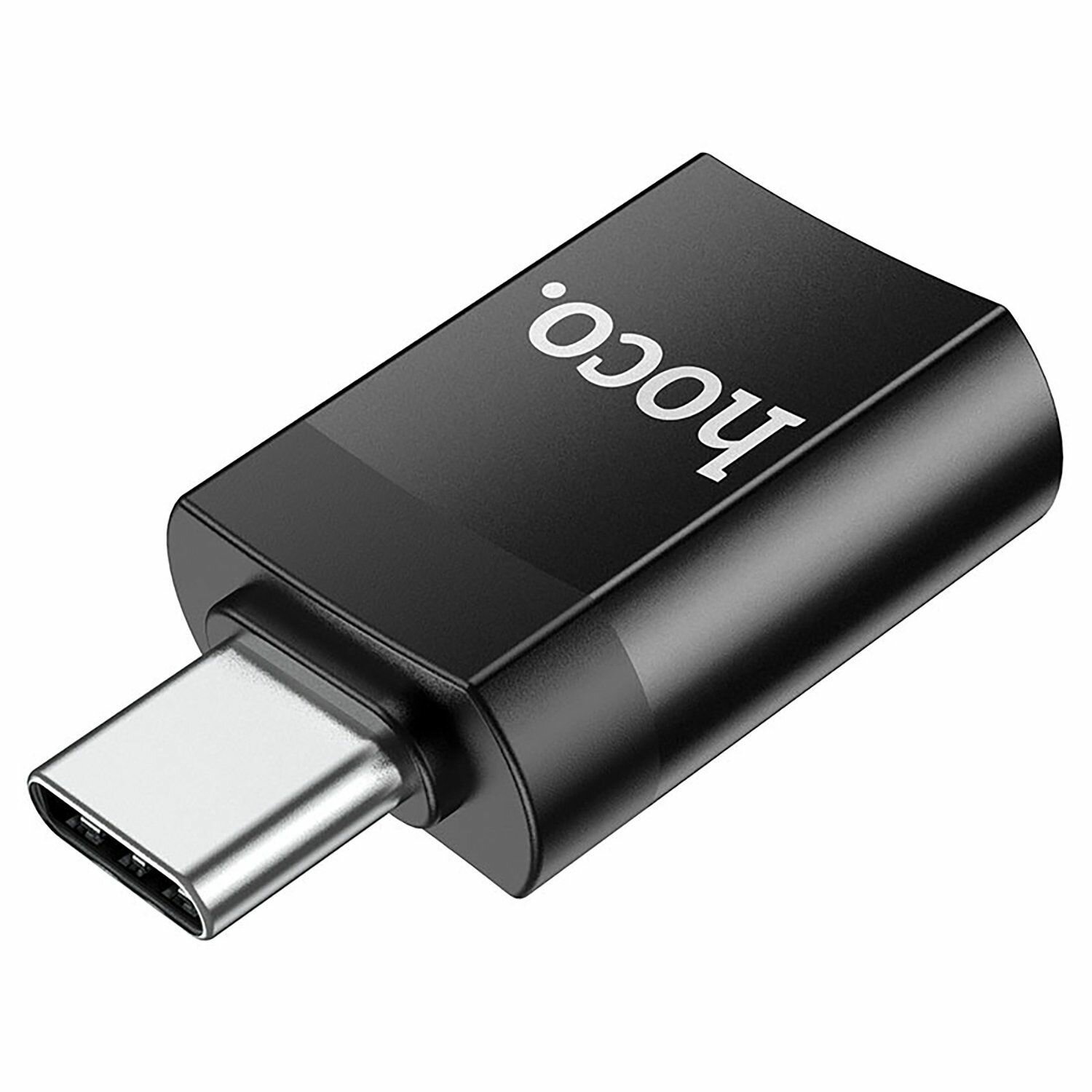 Переходник Hoco OTG UA17 Type-C - USB, цвет черный, 1 шт.