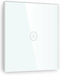 Сенсорный выключатель диммер 1 клавиша 1 пост, (1G) стекло 86х86мм, цвет белый