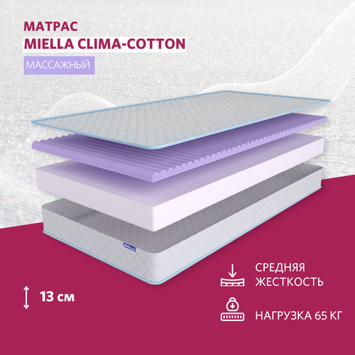 Матрас 110х190 массажный ортопедический MIELLA Clima-Cotton