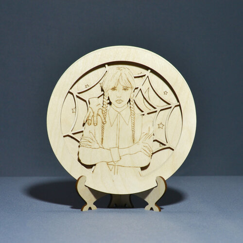 Уэнсдэй (Wednesday) - многослойная 3D раскраска, декоративное панно, заготовка