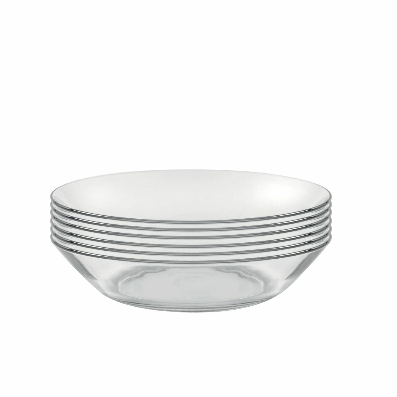 фото Тарелки стеклянные плоские 19.5 см, набор 6 шт