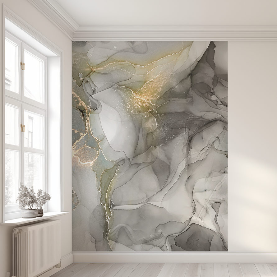 фото Фотообои флизелиновые на стену Fotooboikin "Серая абстракция" 200х270 см