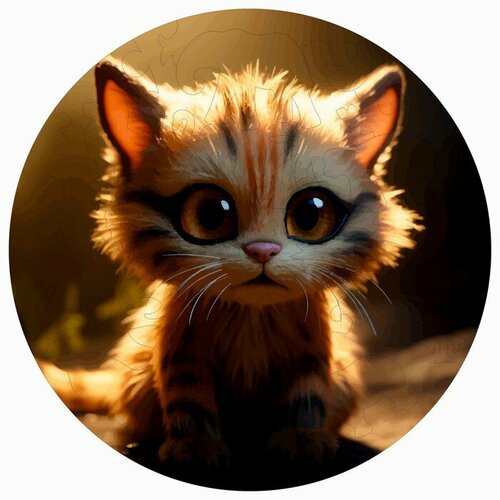 WOODY PUZZLES Пазл фигурный «Котёнок», размер 25 см