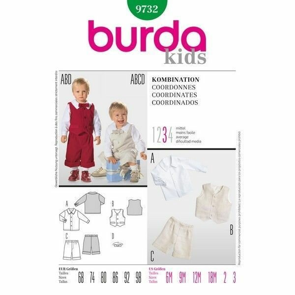 Выкройка Burda 9732 — Праздничный костюм