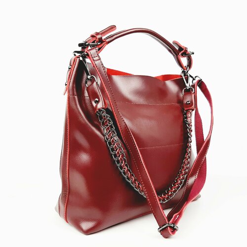 фото Сумка fuzi house, фактура гладкая, бордовый