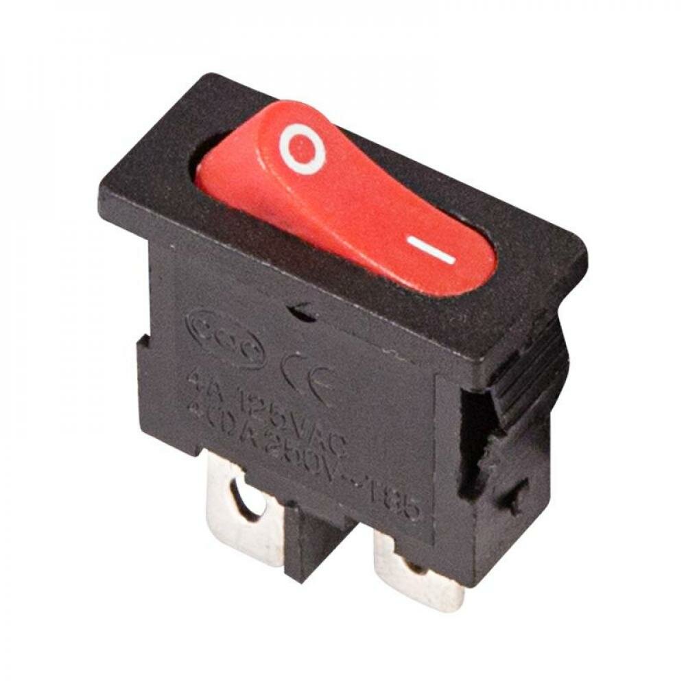 Выключатель клавишный 250V 6А (2с) ON-OFF красн. Mini (RWB-103, SC-766, MRS-101-5) , REXANT