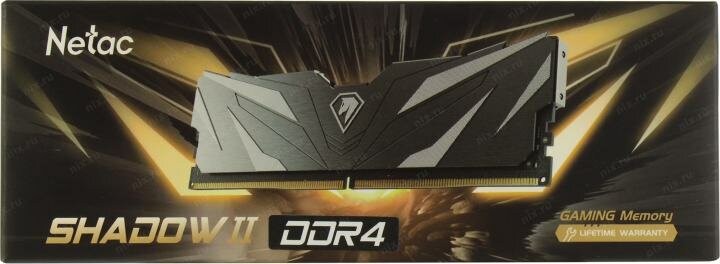 Модуль памяти DDR4 8GB Netac Shadow II PC4-25600 3200MHz CL16 1.35V black with radiator - фото №12
