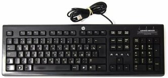 Клавиатура HP PR1101U Black USB (697737-251)
