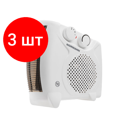 Комплект 3 штук Тепловентилятор электрический NORMANN AFH-204 2000 Вт спираль термостат 464400₽