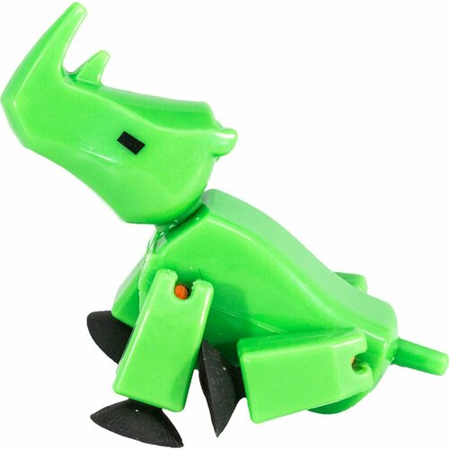 Stikbot - Фигурка питомца Сафари, №2 Носорог зеленый, 1 шт