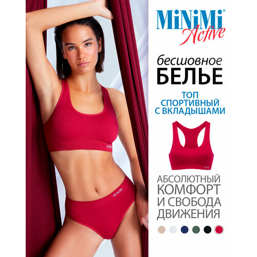 Топ спортивный MiNiMi, размер 46/48 (M/L), бордовый