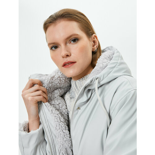 фото Куртка koton, размер 38, серый