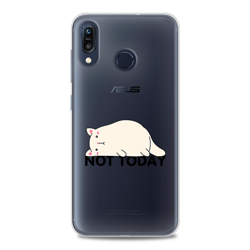 Силиконовый чехол на ASUS ZenFone Max M1 ZB555KL / Асус Зенфон Макс M1 ZB555KL Cat not today, прозрачный чехол книжка mypads для asus zenfone max m1 zb555kl асус зенфон zb555kl зеленый