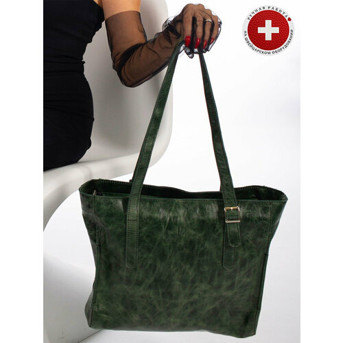 фото Сумка шоппер , зеленый loran rouge