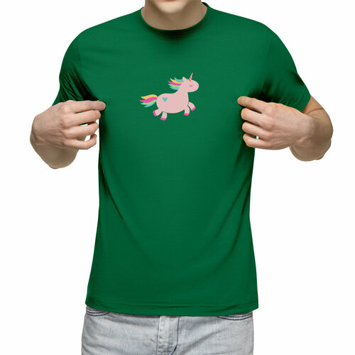 Футболка Us Basic, размер S, зеленый мужская футболка розовый единорог m желтый
