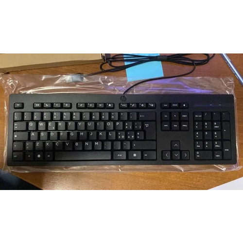 клавиатура zagg universal wired lightning keyboard черный английская Клавиатура USB HP 125 Wired Keyboard только английский алфавит, Английская раскладка