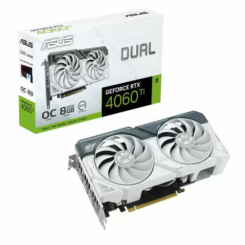 Видеокарта ASUS DUAL-RTX4060TI-O8G-WHITE GeForce RTX 4060 TI 8GB 90YV0J42-M0NA00 4649900₽