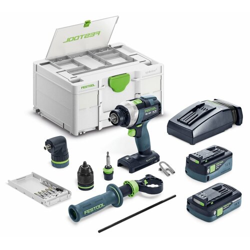 Аккумуляторная дрель-шуруповёрт Festool QUADRIVE TDC 184 5040 I-Set 13027200₽