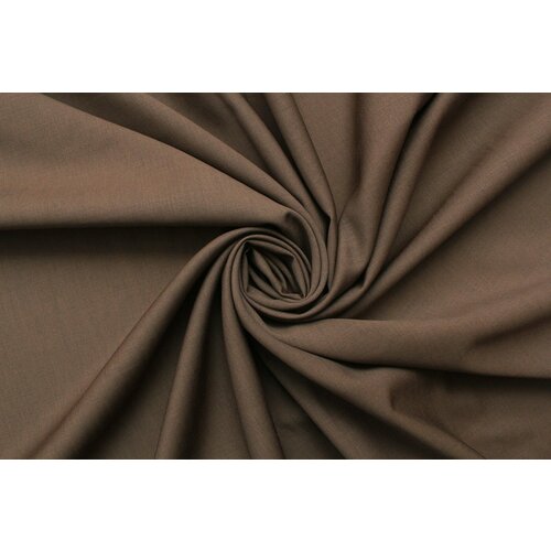 Ткань Шерсть костюмная меланжевая коричневая, ш154см, 0,5 м