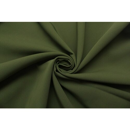 Ткань Дубль стрейч костюмный болотно-зелёный , ш130см, 0,5 м ткань хлопок стрейч костюмный серо графитовый под джинс с соколом ш130см 0 5 м