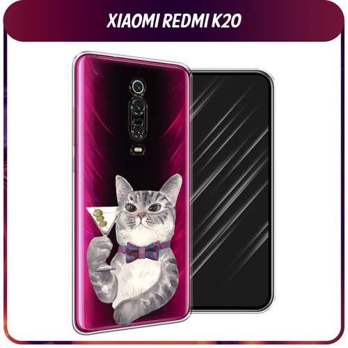 Силиконовый чехол на Xiaomi Redmi K20/K20 Pro/Xiaomi Mi 9T/9T Pro / Сяоми Редми К20 Кот джентльмен, прозрачный силиконовый чехол на xiaomi redmi k20 k20 pro xiaomi mi 9t 9t pro сяоми редми к20 большеглазая панда прозрачный