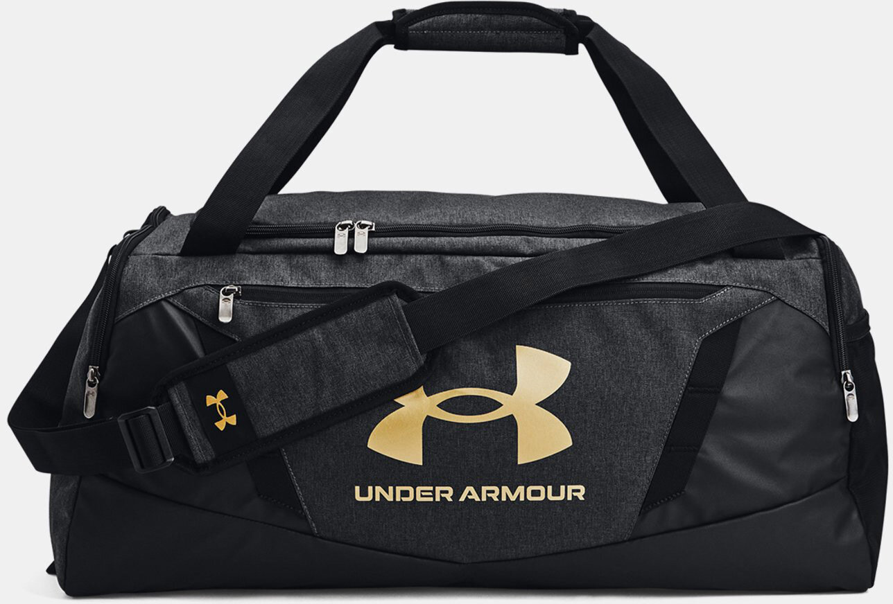 Сумка спортивная Under Armour Undeniable 5.0 Duffle MD черный-золото - фотография № 4