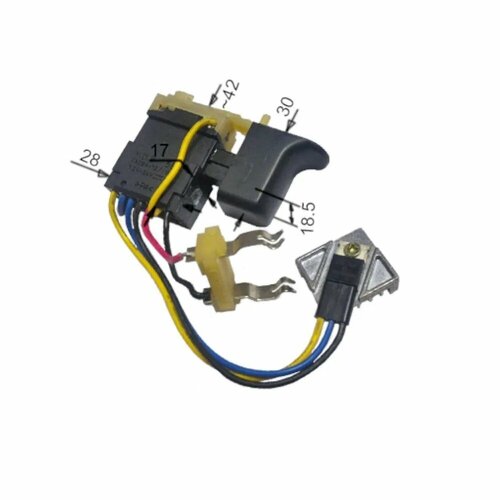 Выключатель (кнопка) FA08A-12/1WEK 5E4 7.2V-24V 12A для шуруповерта с радиатором выключатель для аккумуляторного шуруповерта fa021а 51хх 7 2 24v