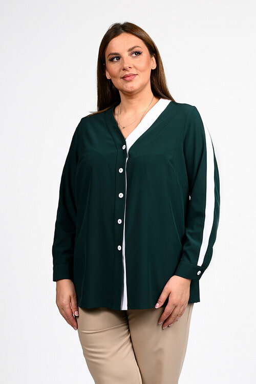 Блуза  SVESTA, размер 54, зеленый