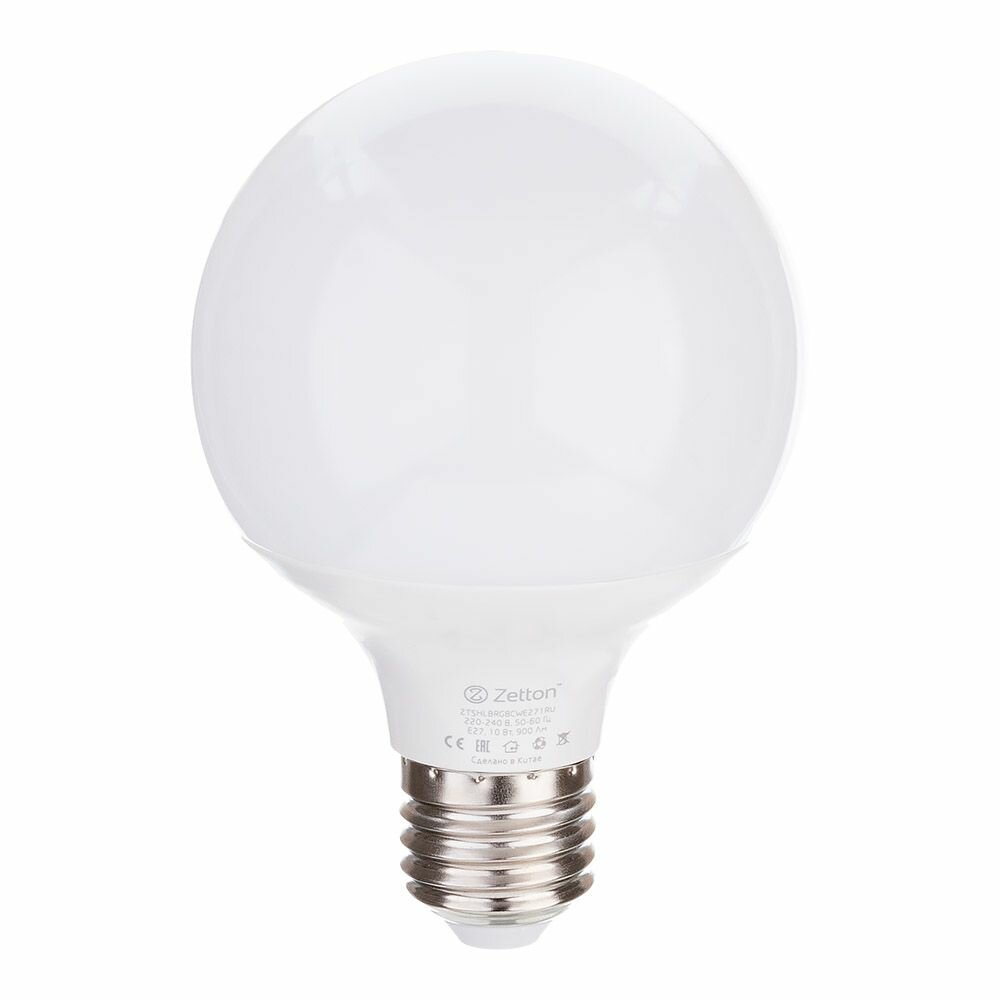 Умная лампа Zetton LED RGBCW Smart Wi-Fi Bulb G80 E27 10Вт ZTSHLBRGBCWE271RU (коробка) — фото 1