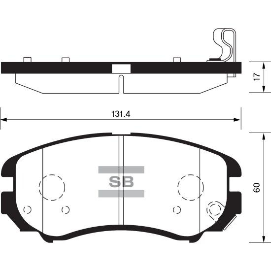 Колодки тормозные передние Sangsin Brake для Hyundai ELANTRA HD1.6, 2.0, 1.6CRDI 06-, 4 шт