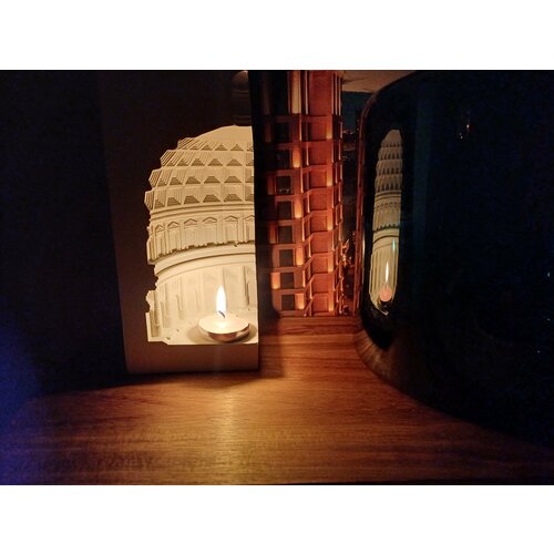 Подсвечник Римский Пантеон, высота 19 см, гипс, 1 элемент