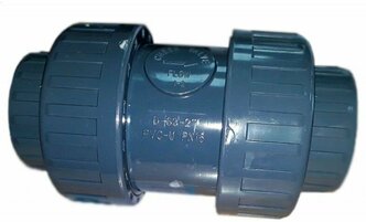 Обратный клапан 2-х муфтовый ПВХ 50 мм ERA (USC0150) (Пружинный)