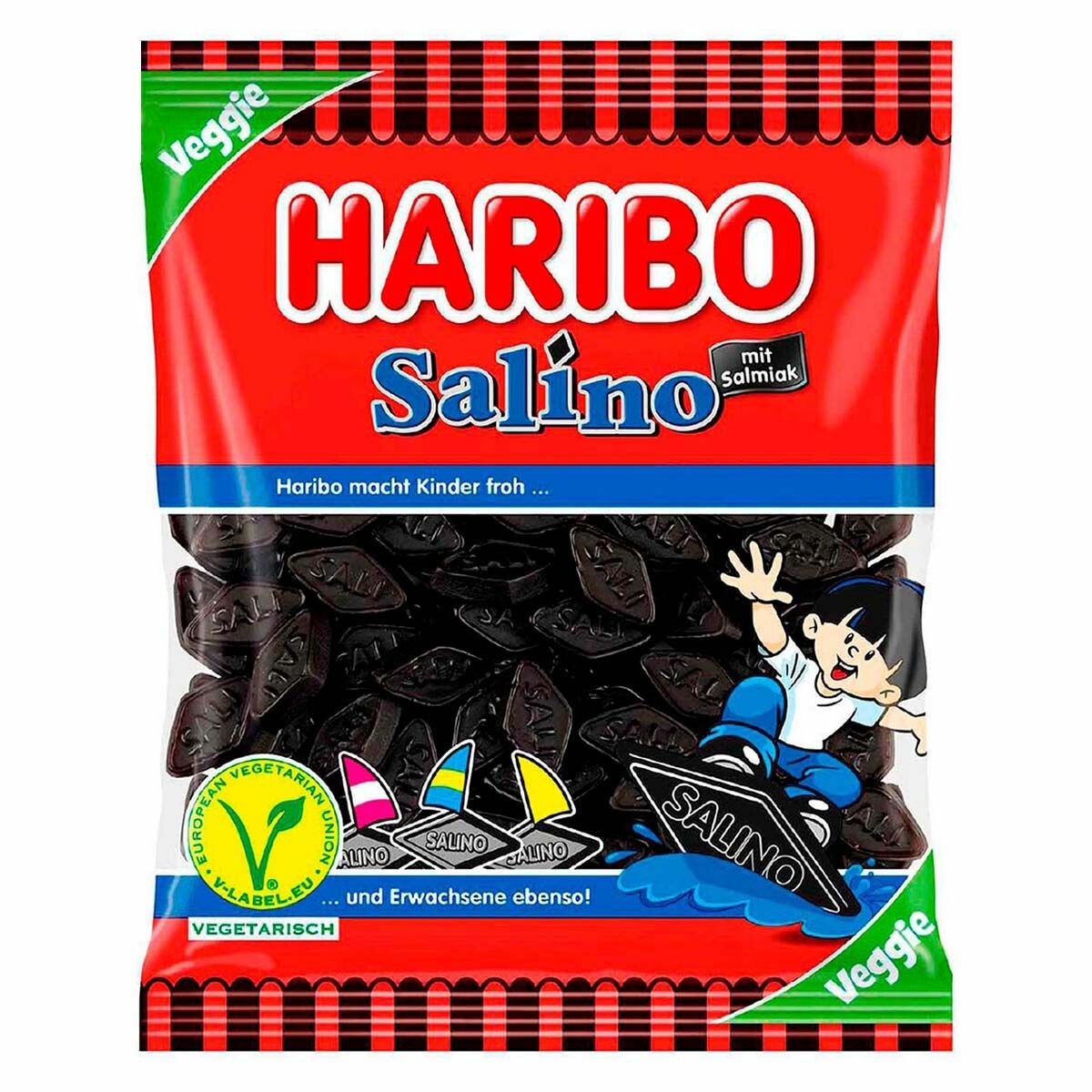 Жевательный мармелад Haribo Salino лакрица (Германия), 175 г - фотография № 1