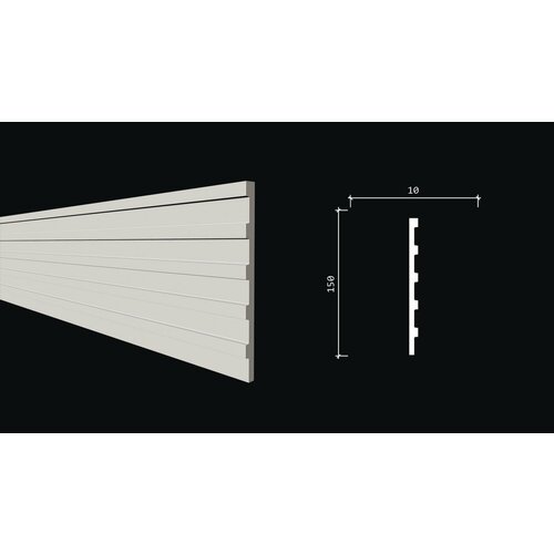Панель стеновая под покраску DD901 (150x10x2000мм) плинтус потолочный s 40 35х30х2000мм