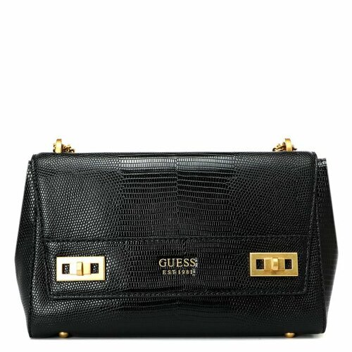 Сумка GUESS, черный crocodile pattern crossbody bag female thick chain shoulder bag luxury pu leather handbags women s small flap messenger bag sac