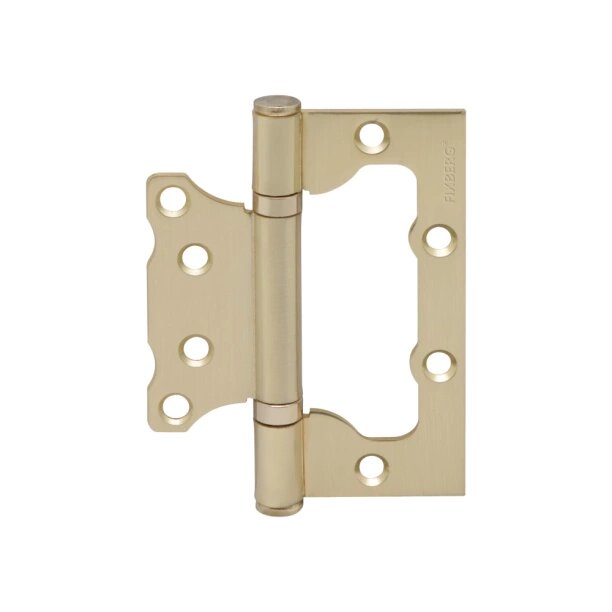 Петля без врезки FIXBERG 2BB 100х75х25 мм матовое золото