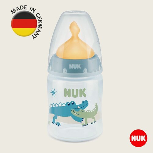 Изображение товара NUK FC+ Бутылочка из полипропилена с индикатором температуры 150 мл с соской из латекса с отверстием М, 0-6 месяцев